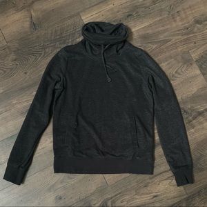 H&M turtleneck athletic sweatshirt charcoal xs